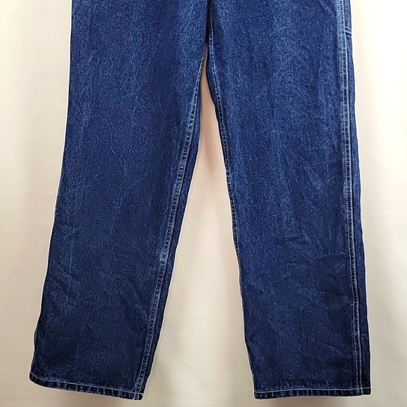 John Galt Wide Leg Carpenter Style Jeans Dark Wash Size 5 - Picture 4 of 14